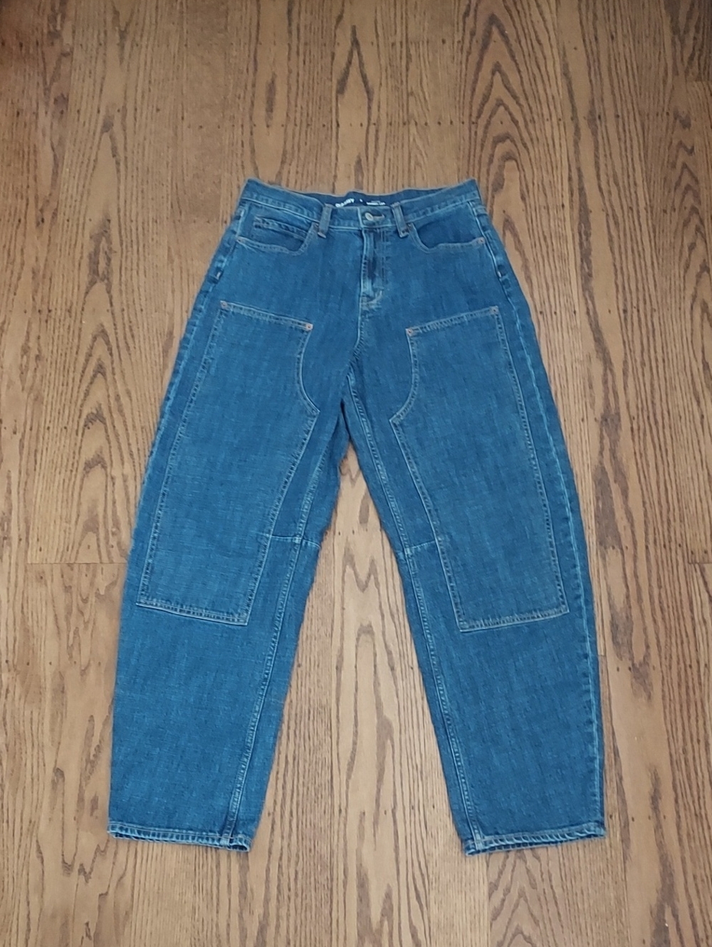 Old Navy Barrel Leg High Rise Denim Blue Jeans 6 Nearly New
